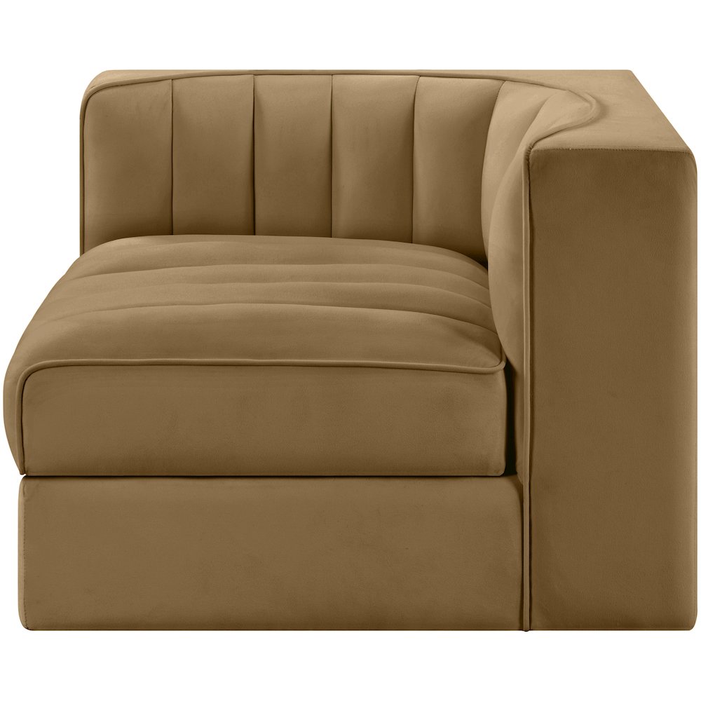 Rummi Saddle Velvet Performance Fabric Upholstered Modular Chair