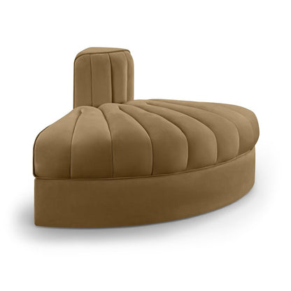 Rummi Saddle Velvet Performance Fabric Upholstered Modular Chair