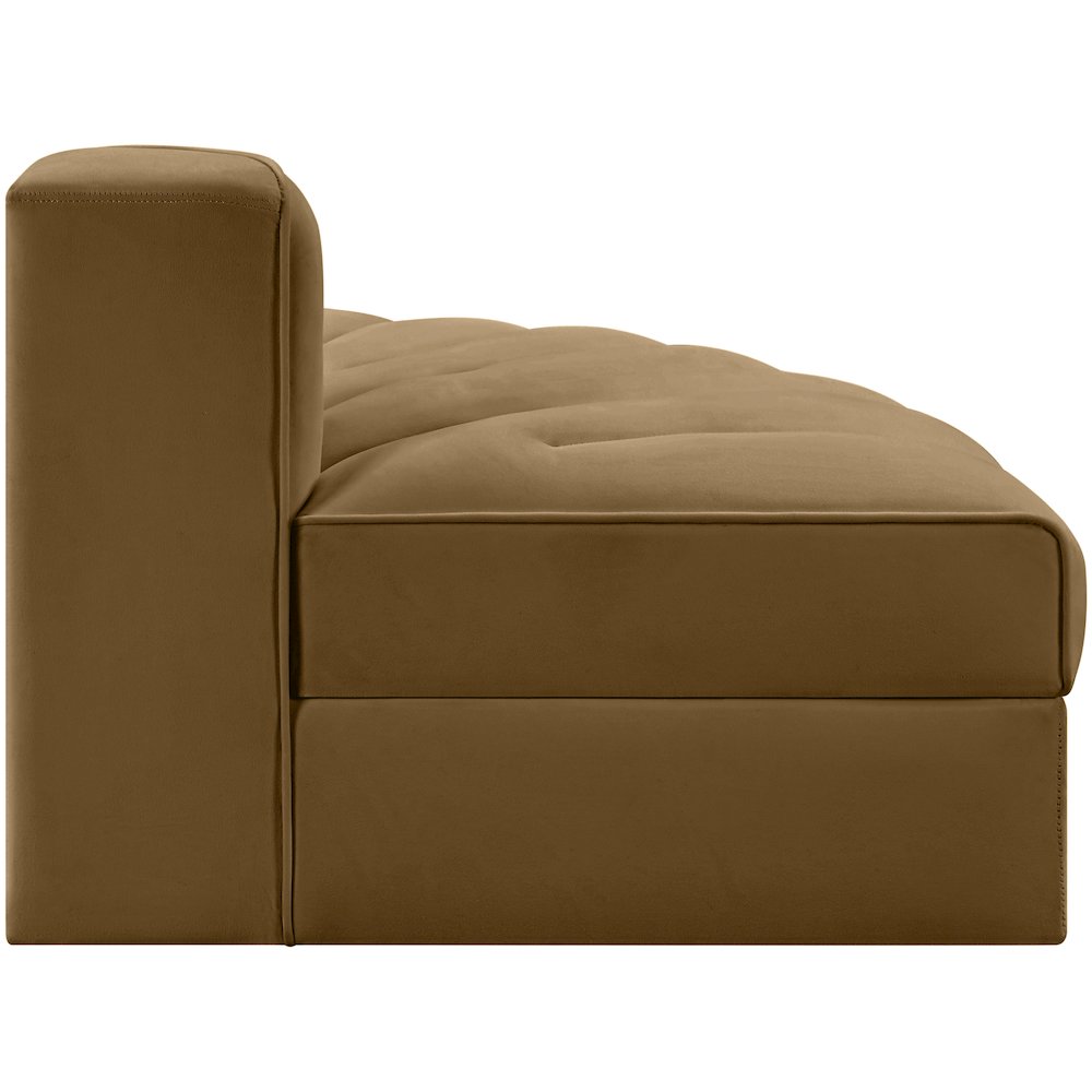 Rummi Saddle Velvet Performance Fabric Upholstered Modular Chair