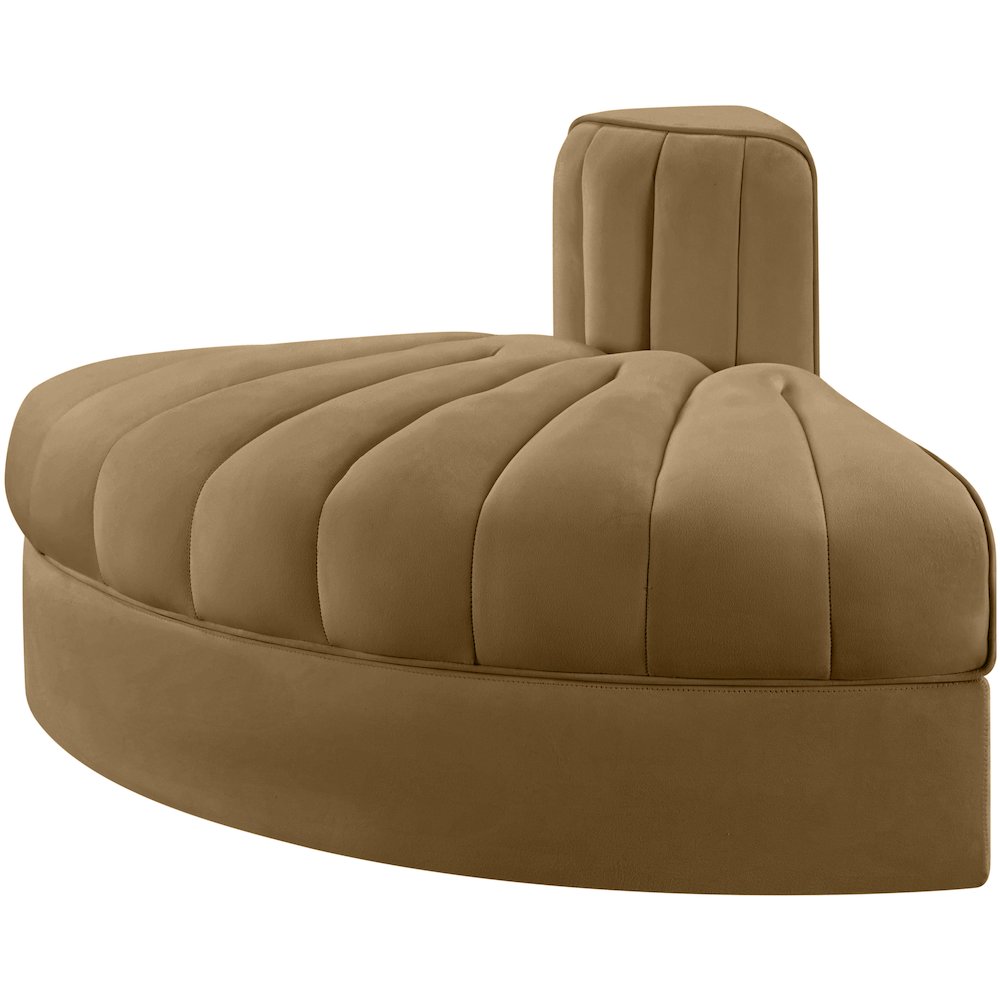 Rummi Saddle Velvet Performance Fabric Upholstered Modular Chair