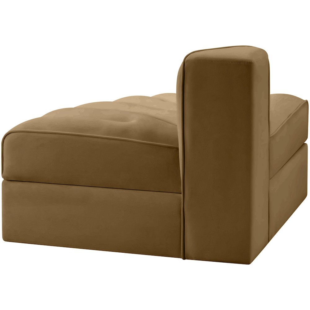 Rummi Saddle Velvet Performance Fabric Upholstered Modular Chair