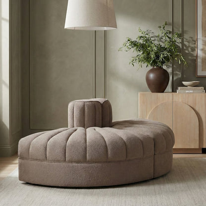 Rummi Taupe Velvet Performance Fabric Upholstered 2pc. Modular Loveseat