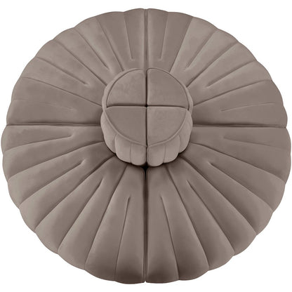 Rummi Taupe Velvet Performance Fabric Upholstered 4pc. Modular Sofa