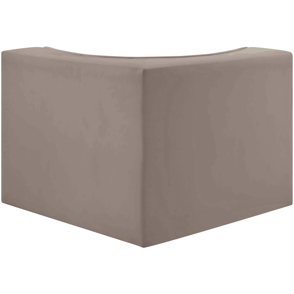 Rummi Taupe Velvet Performance Fabric Upholstered Modular Chair