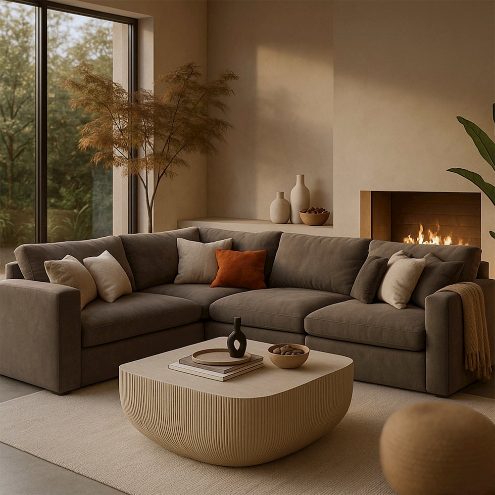 Sonara Beige Concrete Indoor/Outdoor Coffee Table