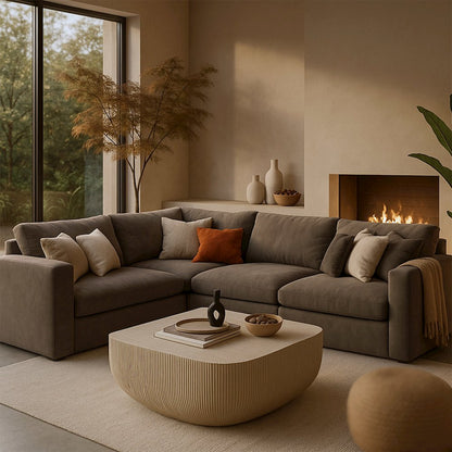Sonara Beige Concrete Indoor/Outdoor Coffee Table
