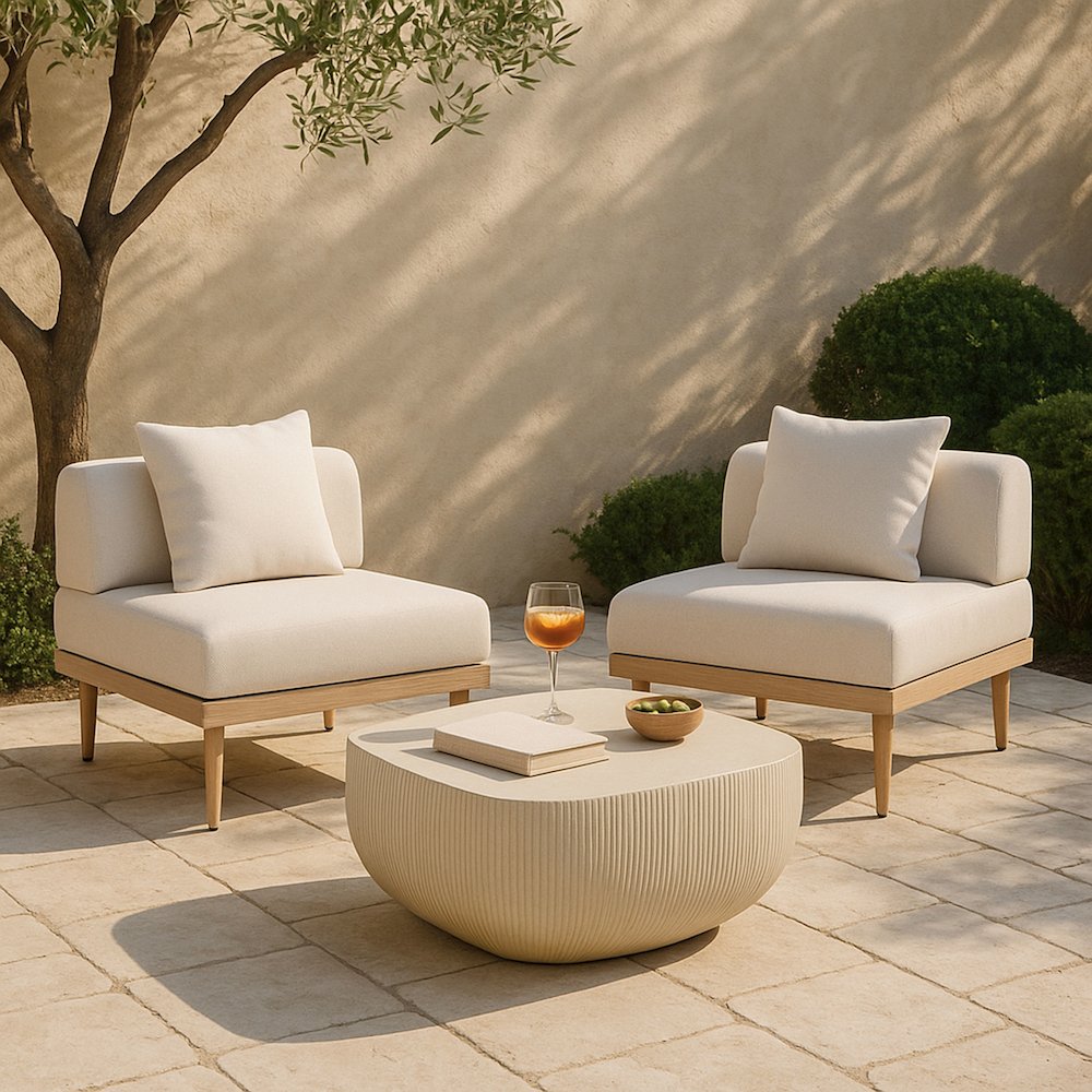 Sonara Beige Concrete Indoor/Outdoor Coffee Table