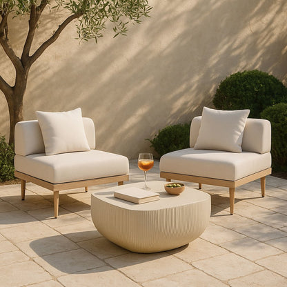 Sonara Beige Concrete Indoor/Outdoor Coffee Table