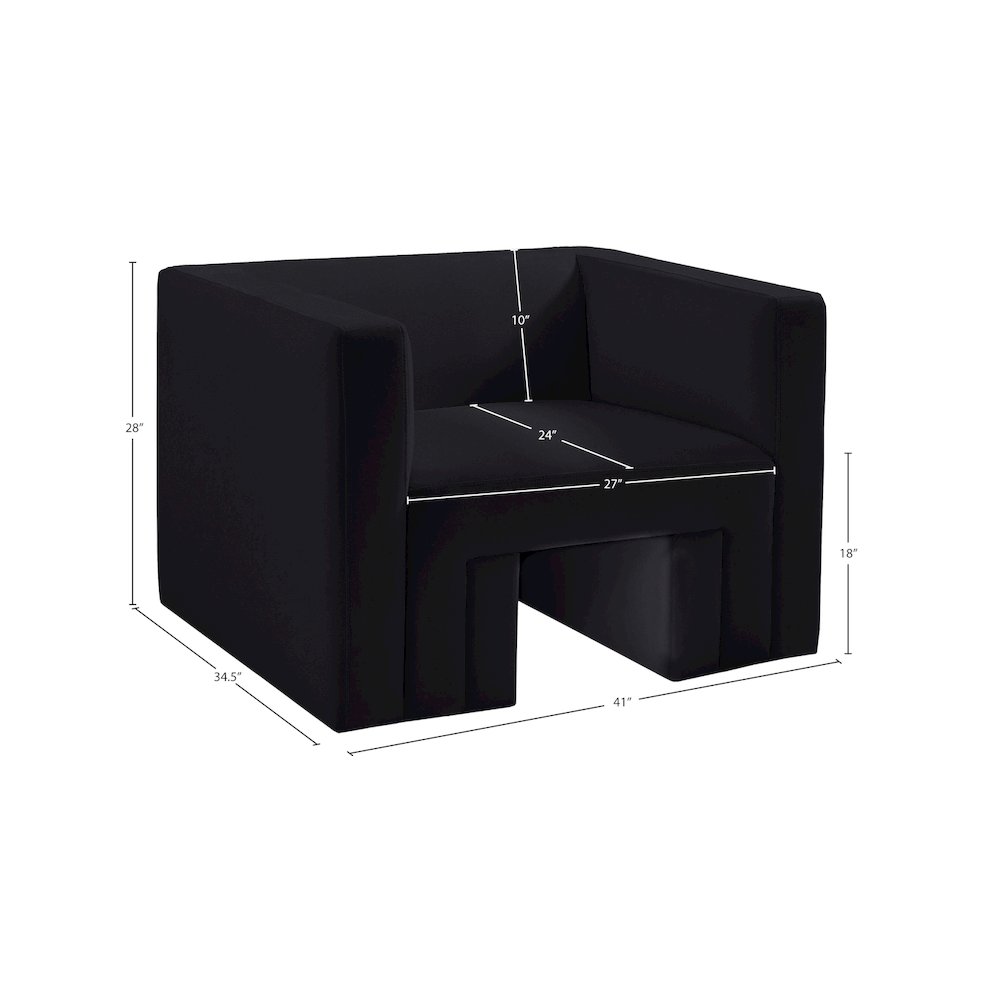 Henson Black Velvet Chair