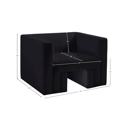 Henson Black Velvet Chair