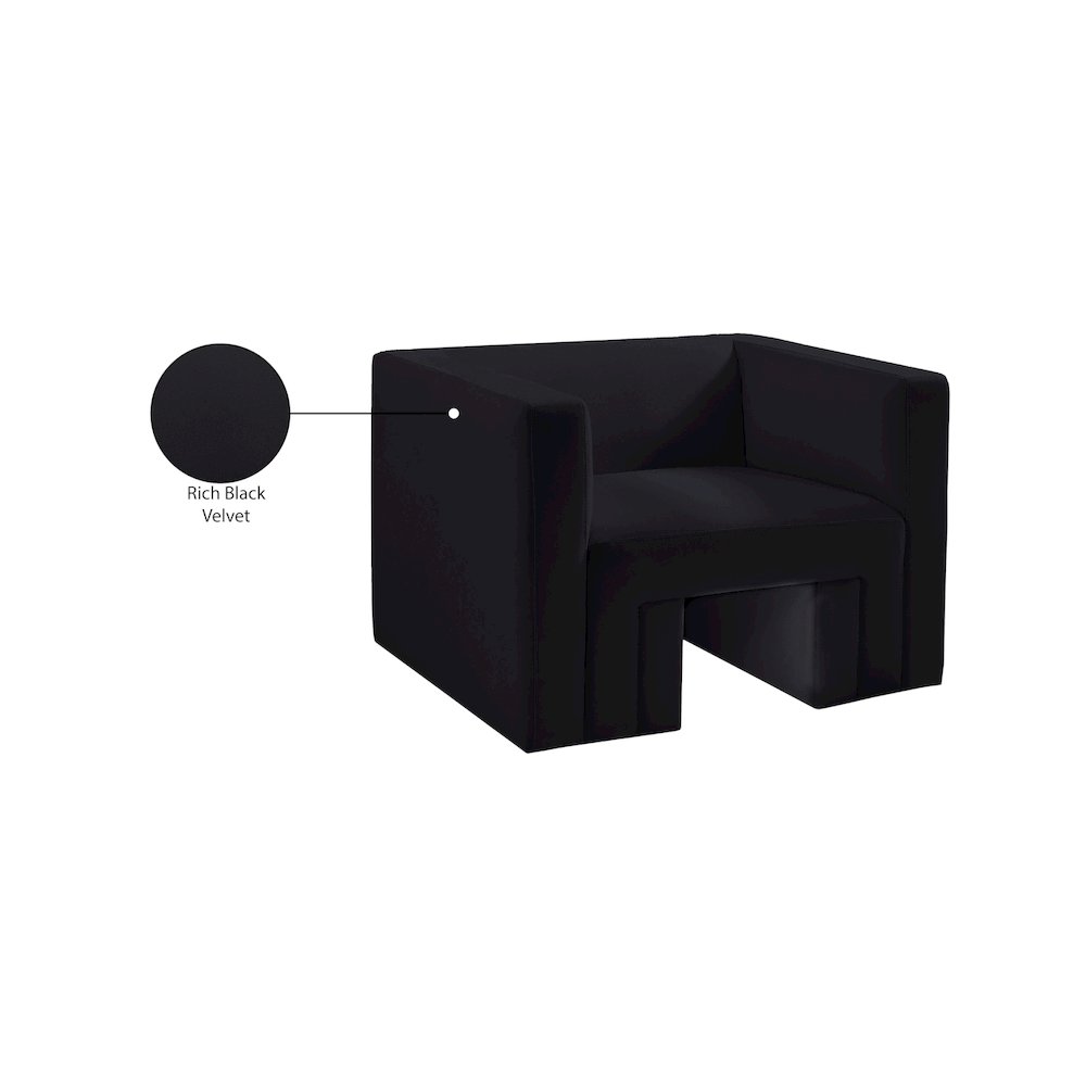 Henson Black Velvet Chair