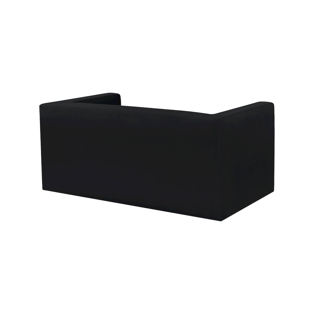 Henson Black Velvet Loveseat