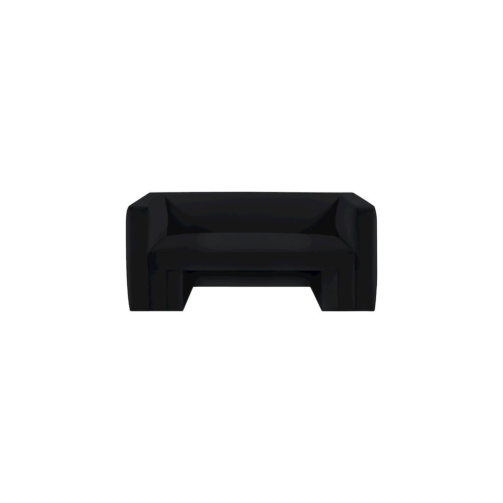 Henson Black Velvet Loveseat