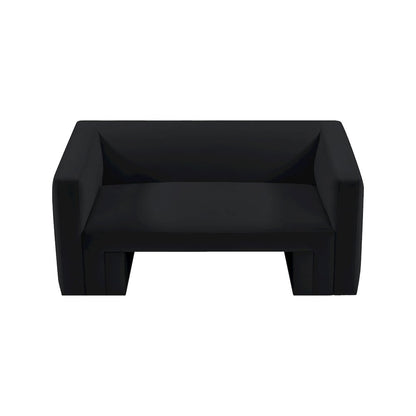 Henson Black Velvet Loveseat