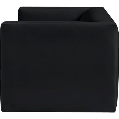 Henson Black Velvet Loveseat