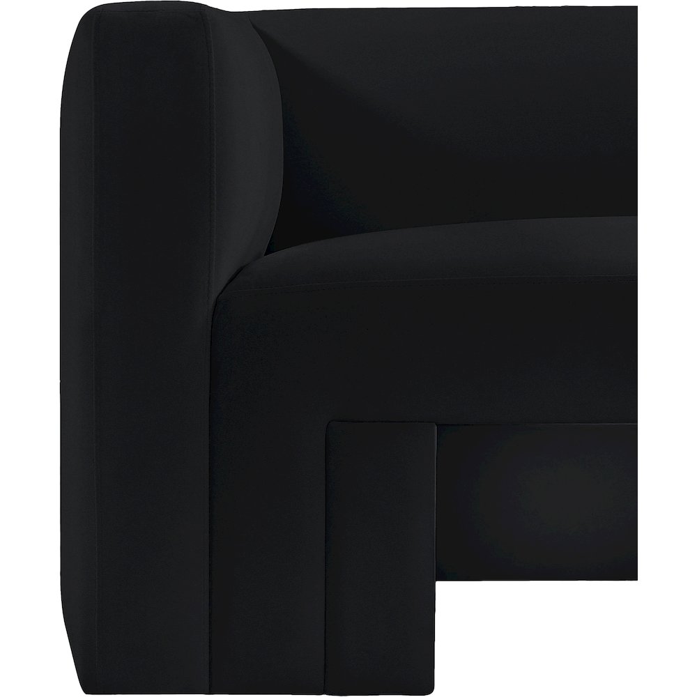 Henson Black Velvet Sofa