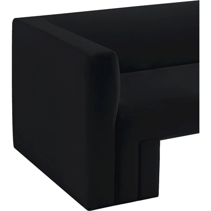 Henson Black Velvet Sofa