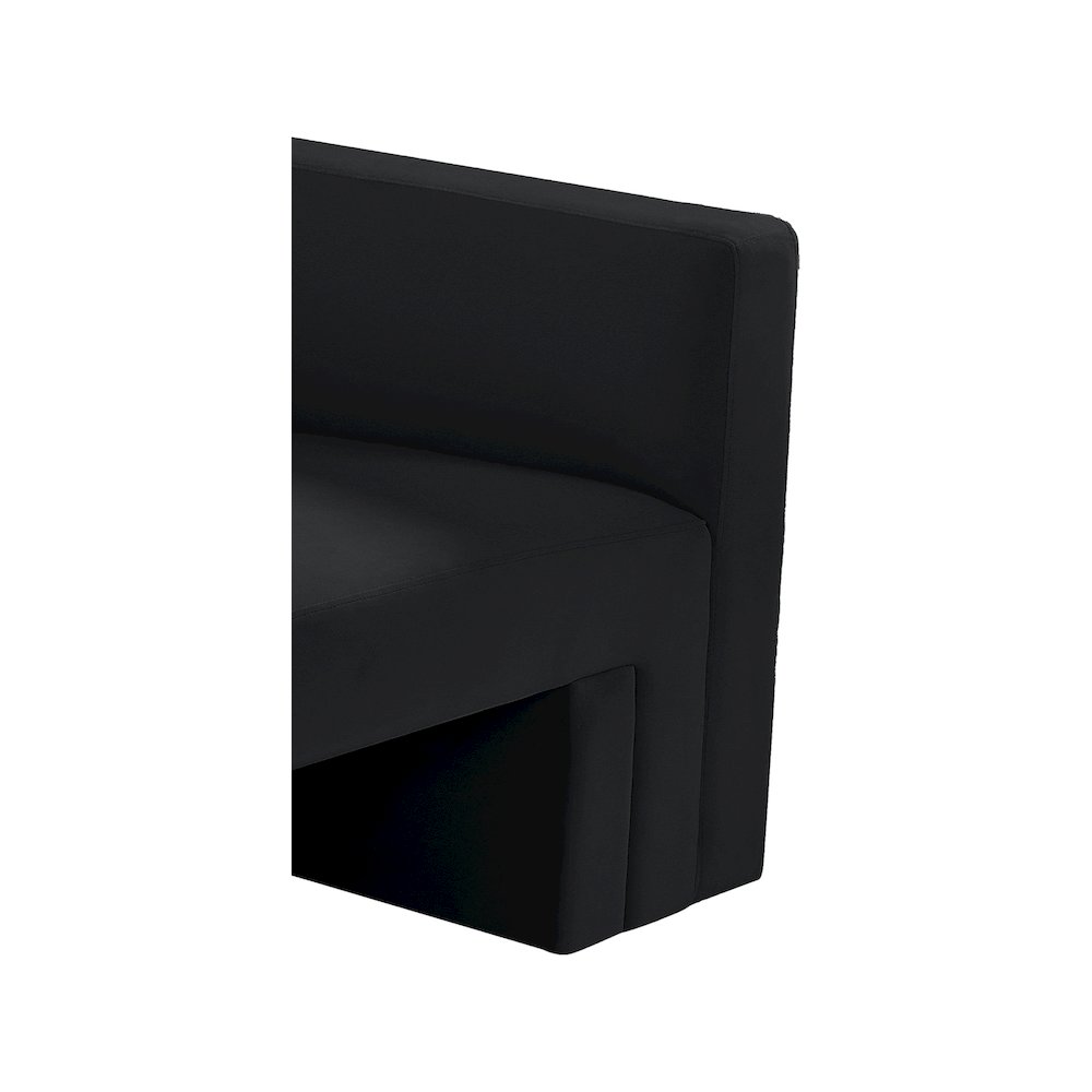 Henson Black Velvet Sofa