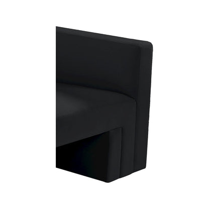Henson Black Velvet Sofa