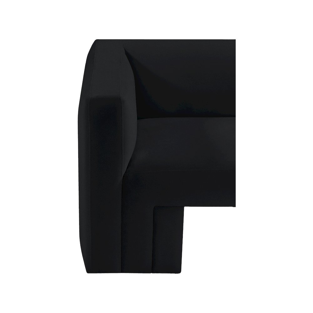 Henson Black Velvet Sofa