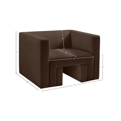 Henson Brown Velvet Chair
