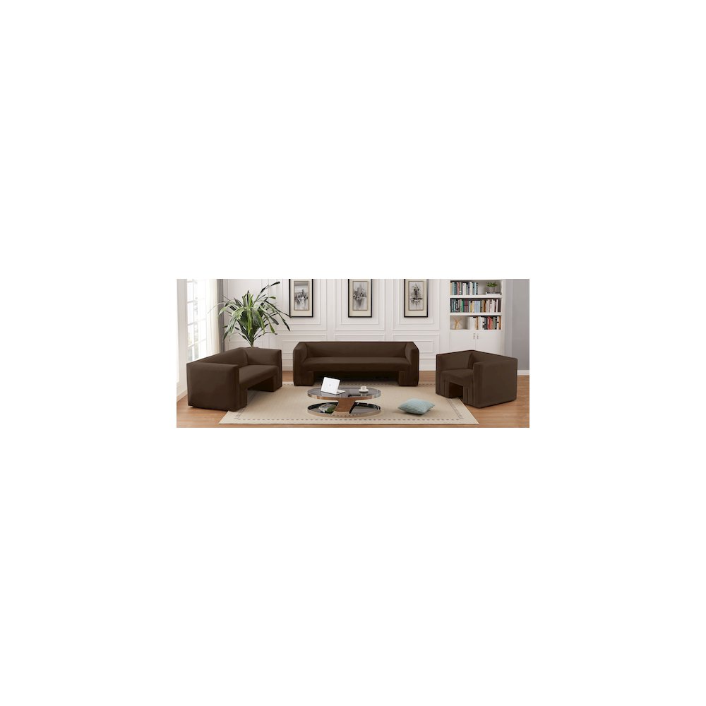 Henson Brown Velvet Chair
