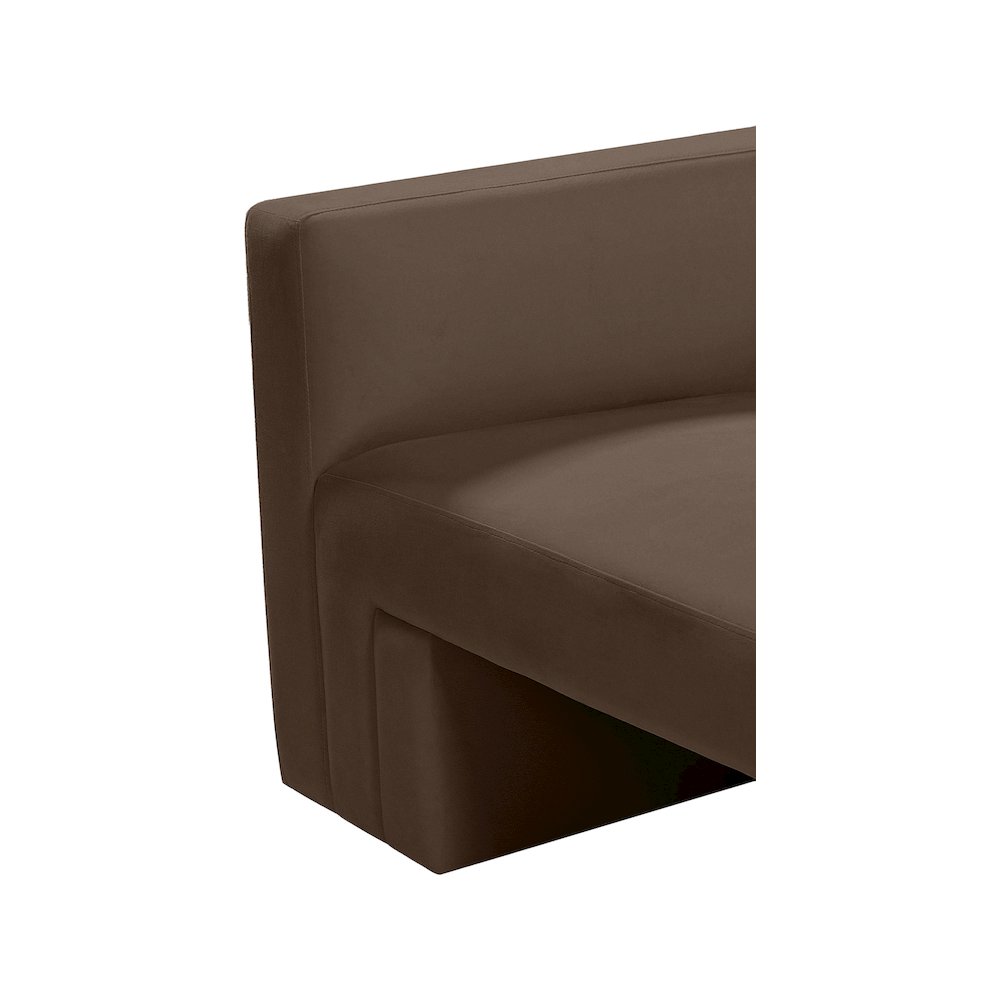 Henson Brown Velvet Loveseat