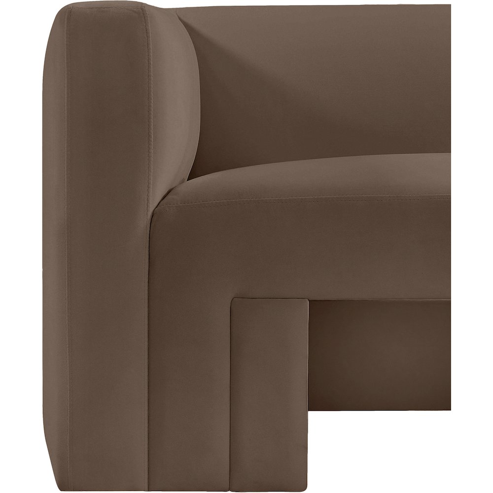 Henson Brown Velvet Loveseat
