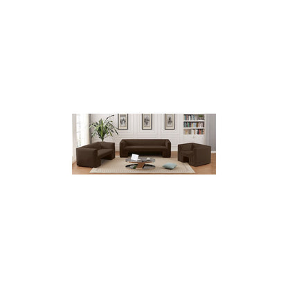 Henson Brown Velvet Loveseat