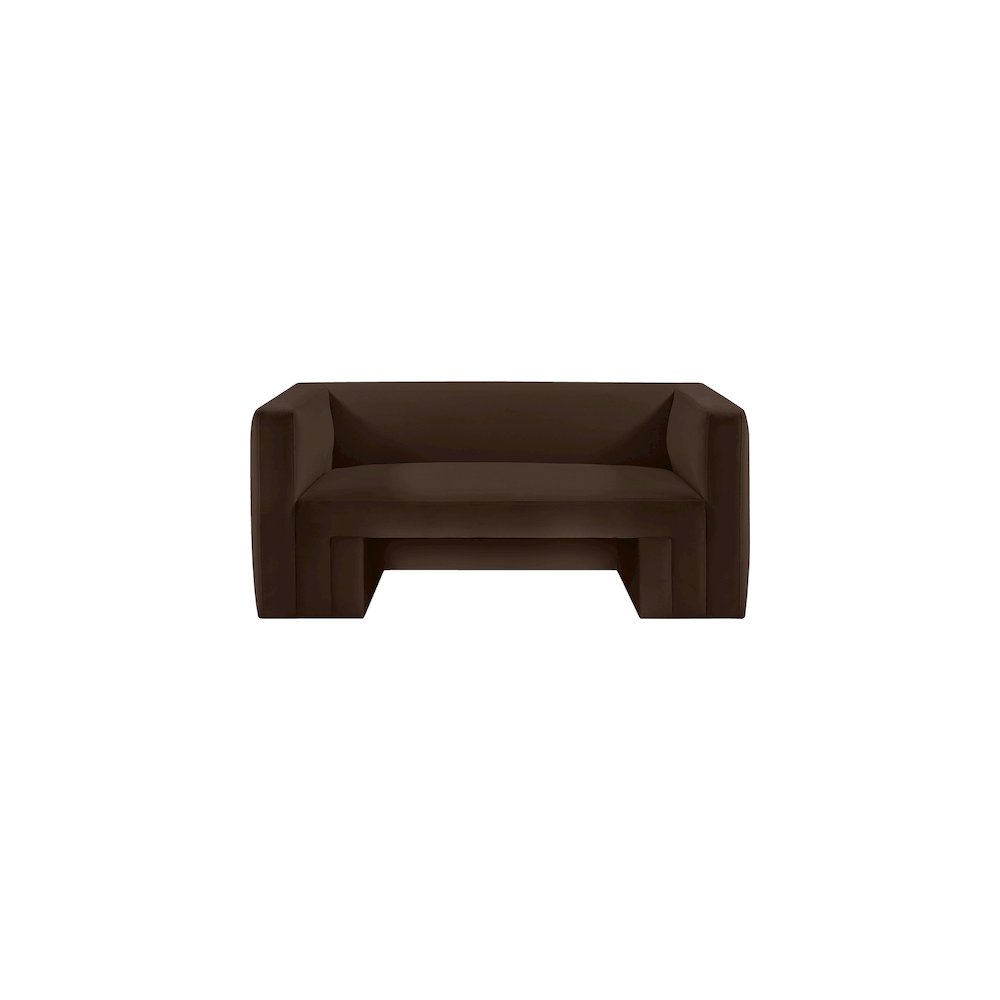 Henson Brown Velvet Loveseat