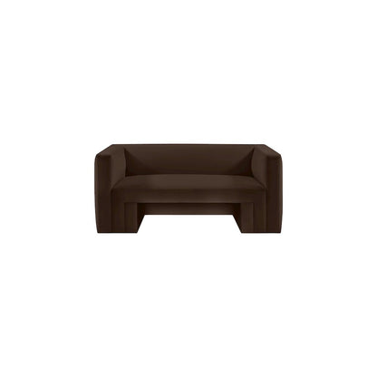 Henson Brown Velvet Loveseat
