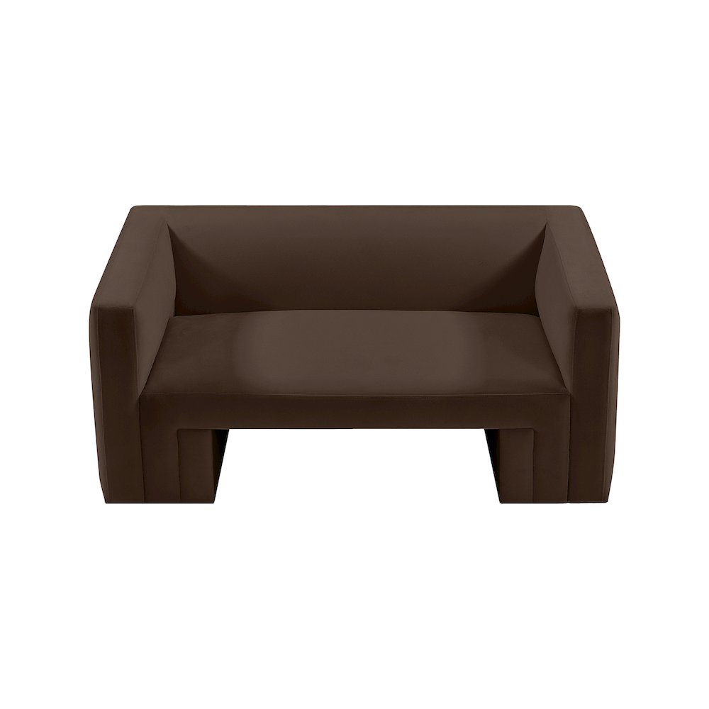 Henson Brown Velvet Loveseat