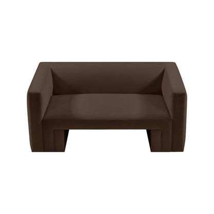 Henson Brown Velvet Loveseat