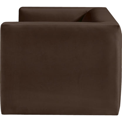 Henson Brown Velvet Loveseat