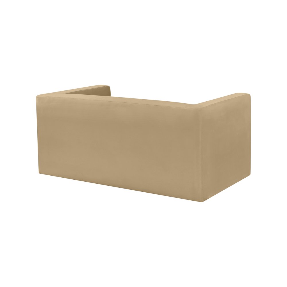 Henson Camel Velvet Loveseat