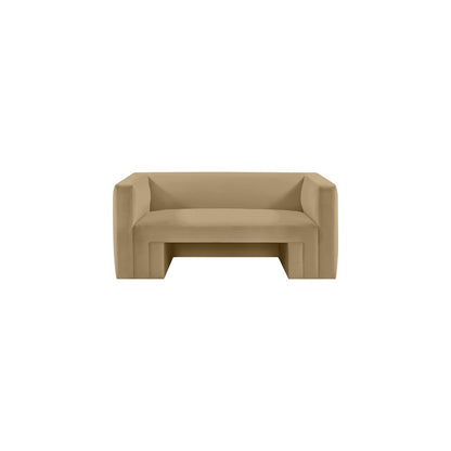 Henson Camel Velvet Loveseat