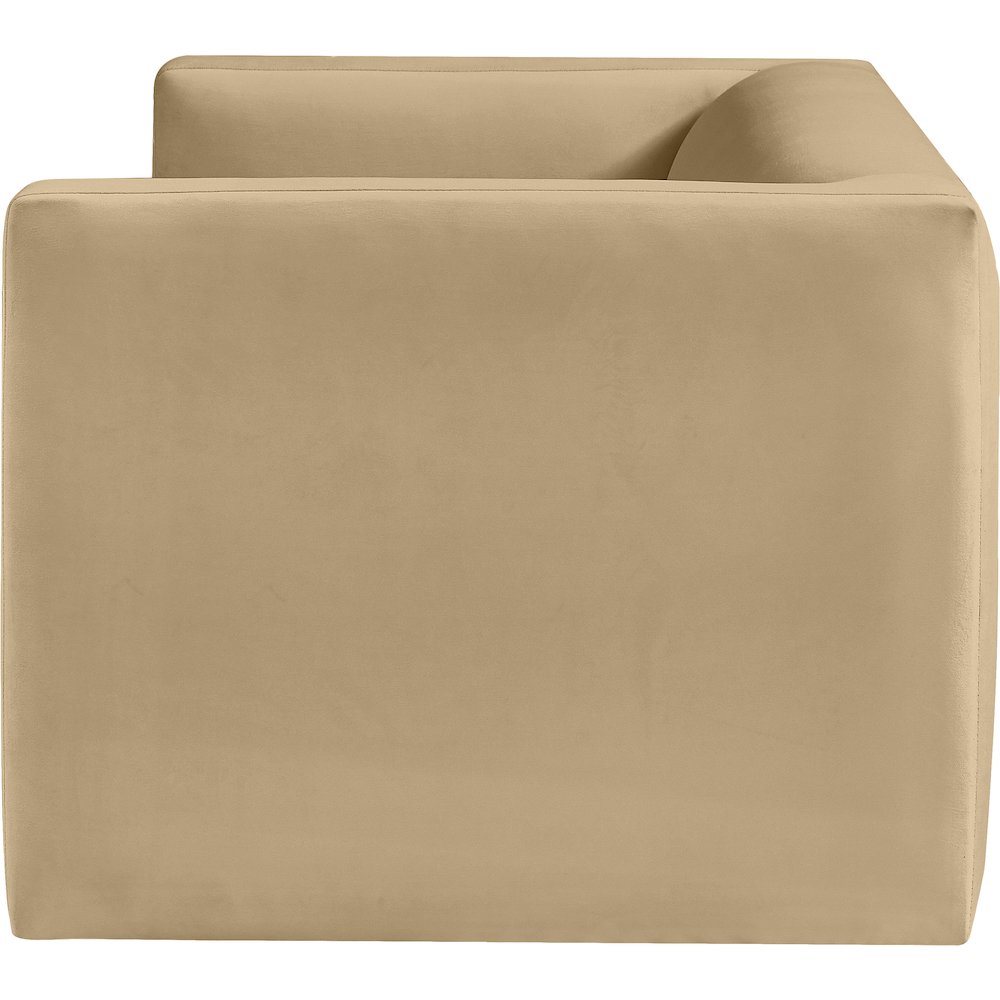 Henson Camel Velvet Loveseat