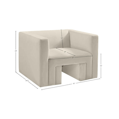 Henson Cream Velvet Chair