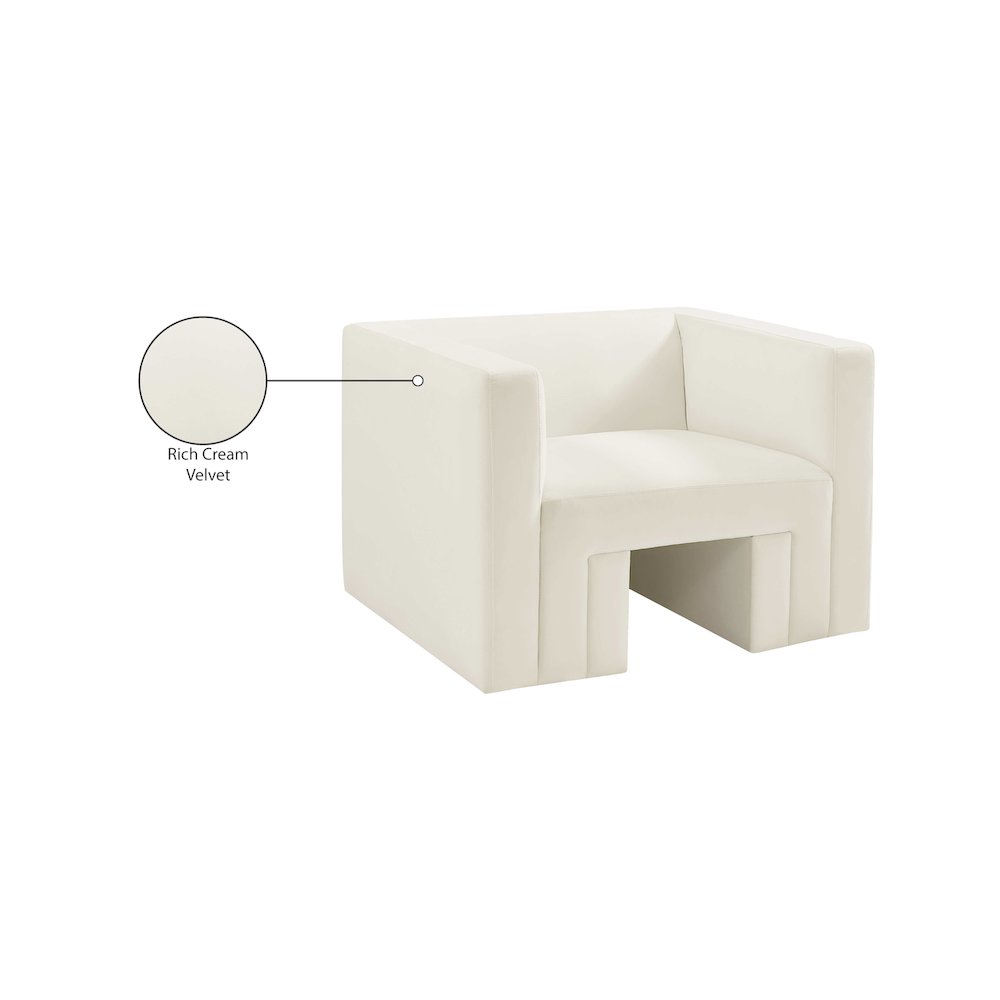 Henson Cream Velvet Chair