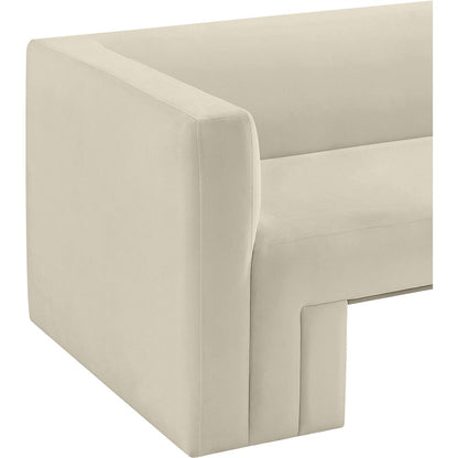 Henson Cream Velvet Loveseat