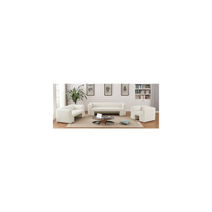 Henson Cream Velvet Loveseat