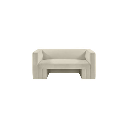 Henson Cream Velvet Loveseat