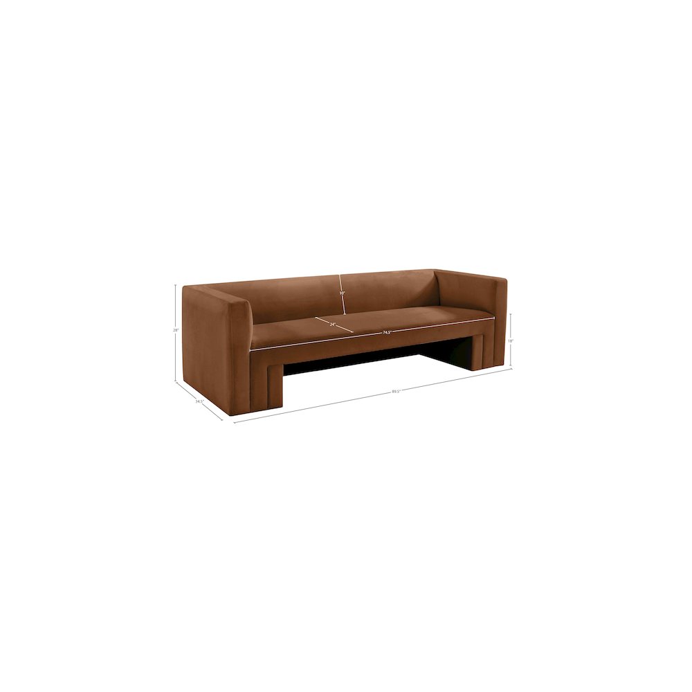 Henson Saddle Velvet Sofa