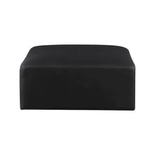 Cube Black Vegan Leather Ottoman