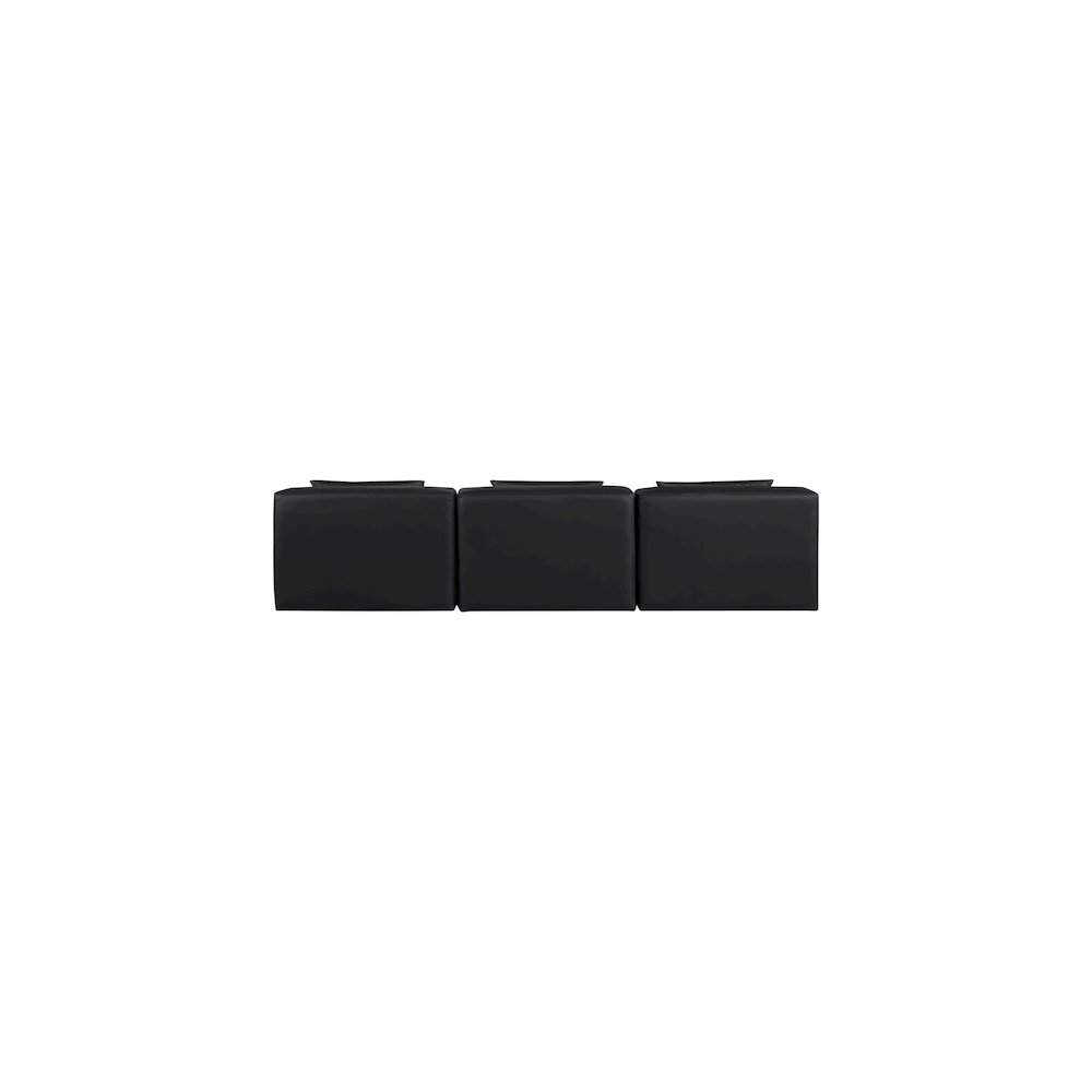 Cube Black Vegan Leather Modular Sofa