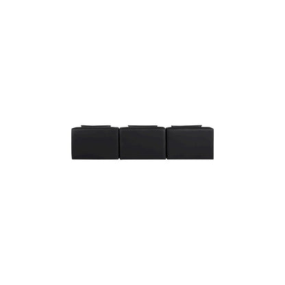 Cube Black Vegan Leather Modular Sofa