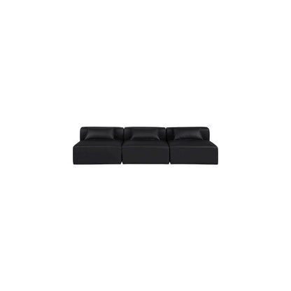 Cube Black Vegan Leather Modular Sofa
