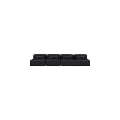 Cube Black Vegan Leather Modular Sofa