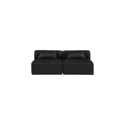 Cube Black Vegan Leather Modular Sofa