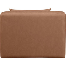 Cube Brown Vegan Leather Armless Chair